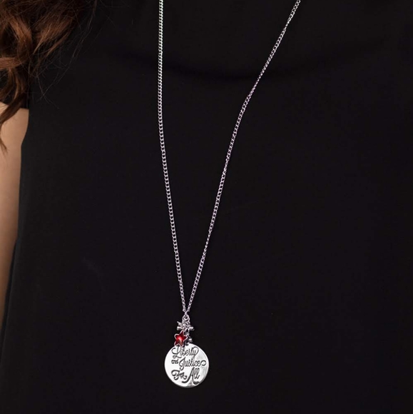 Liberty & Justice For All - Patriotic Necklace Set - Picture 2 of 4